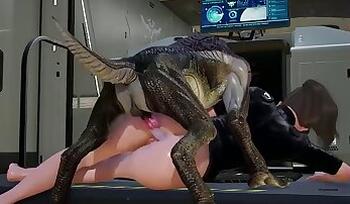 Anime XXX hentai with 3d monsters and animals